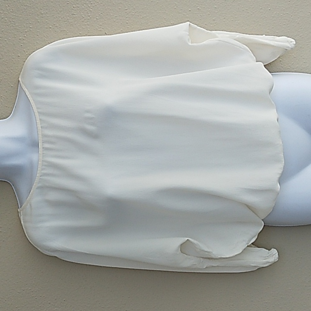 Joie White Cream silk Blouse XS